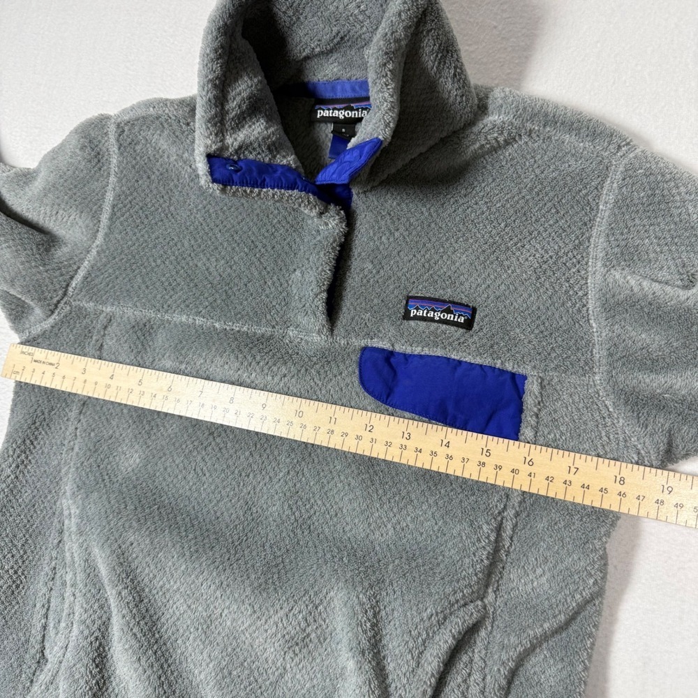 Patagonia Re-Tool Snap-T Fleece Pullover Gray Blue Womens Small - Picture 5 of 7